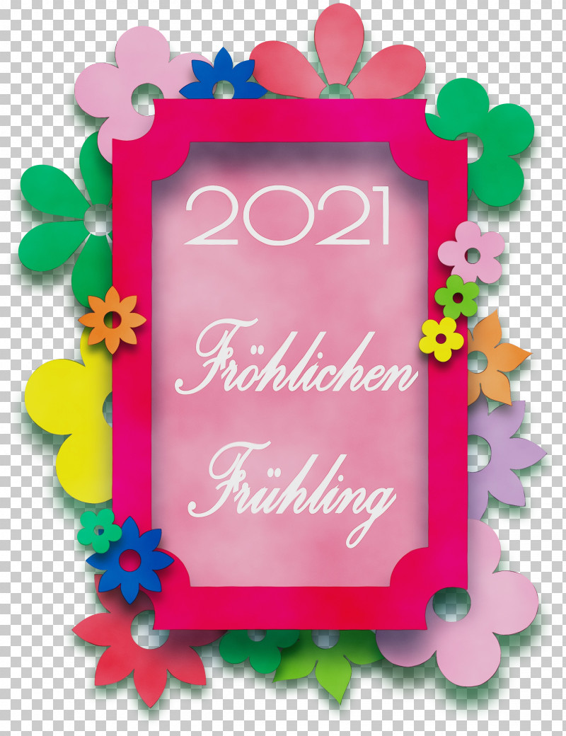Picture Frame PNG, Clipart, 2021 Spring Frame, Floral Design, Greeting, Greeting Card, Happy Spring Free PNG Download