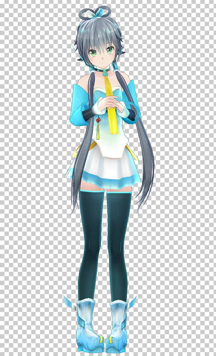 Luo Tianyi MikuMikuDance Vocaloid 4 Utatane Piko PNG, Clipart, Action Figure, Anime, Black Hair, Clothing, Costume Free PNG Download