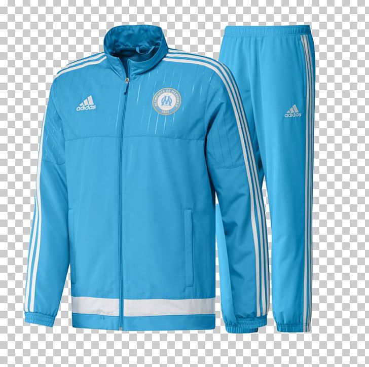 Olympique De Marseille Tracksuit 2015–16 Ligue 1 Adidas Jacket PNG, Clipart, 2015, 2016, Active Shirt, Adidas, Aqua Free PNG Download