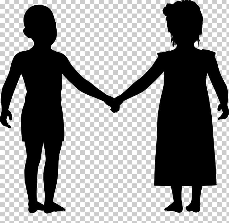 Holding Hands Child Silhouette PNG, Clipart, Arm, Black And White, Boy, Communication, Conversation Free PNG Download