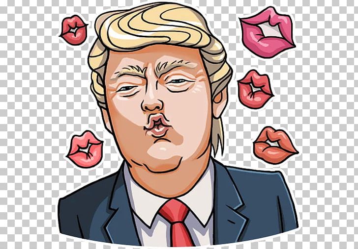 Donald Trump Sticker Telegram Politician PNG, Clipart, Artwork, Behavior, Celebrities, Cheek, Face Free PNG Download