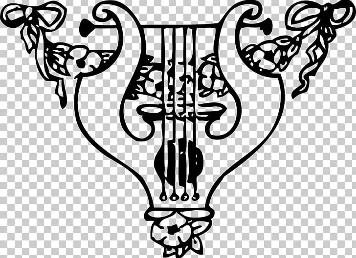 Lyre Musical Instruments PNG, Clipart, Art, Artwork, Black And White, Concert, Download Free PNG Download