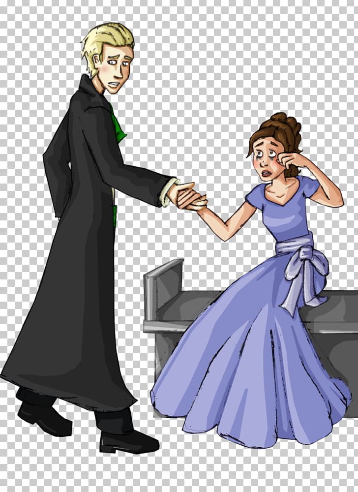 Hermione Granger Draco Malfoy Drawing Fan Art Dance PNG, Clipart, Art, Ball, Cartoon, Character, Costume Free PNG Download