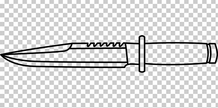 Knife Hunting & Survival Knives Drawing PNG, Clipart, Angle, Area, Black And White, Chefs Knife, Cold Weapon Free PNG Download