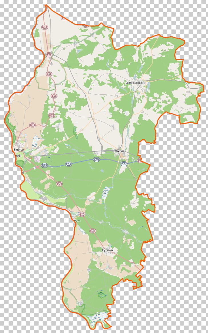 Słubice Gmina Rzepin Cybinka Locator Map PNG, Clipart, Area, Border, Cybinka, Ecoregion, Gmina Rzepin Free PNG Download