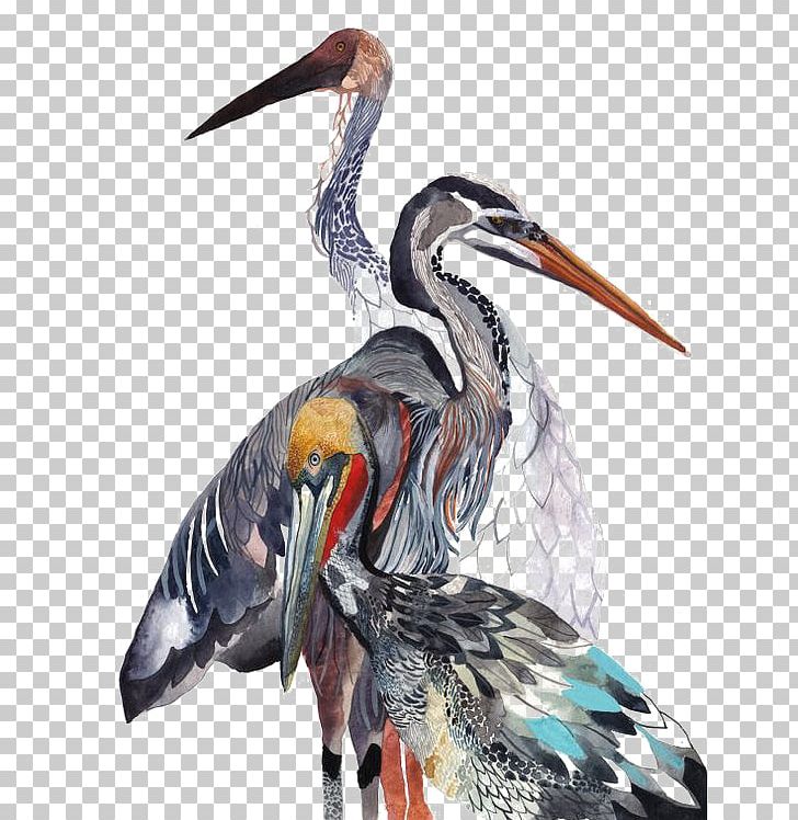 Watercolor Painting Art Drawing Bird PNG, Clipart, Artist, Color, Crane, Crane Bird, Fauna Free PNG Download