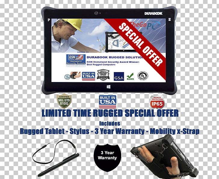 Rugged Computer Multimedia Display Advertising PNG, Clipart, Advertising, Brand, Computer, Computer Accessory, Discount Time Free PNG Download