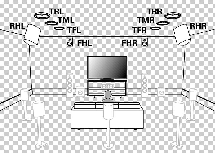 Dolby Atmos Dolby Digital Loudspeaker Dolby Laboratories Surround Sound PNG, Clipart, Angle, Area, Av Receiver, Black And White, Computer Network Free PNG Download