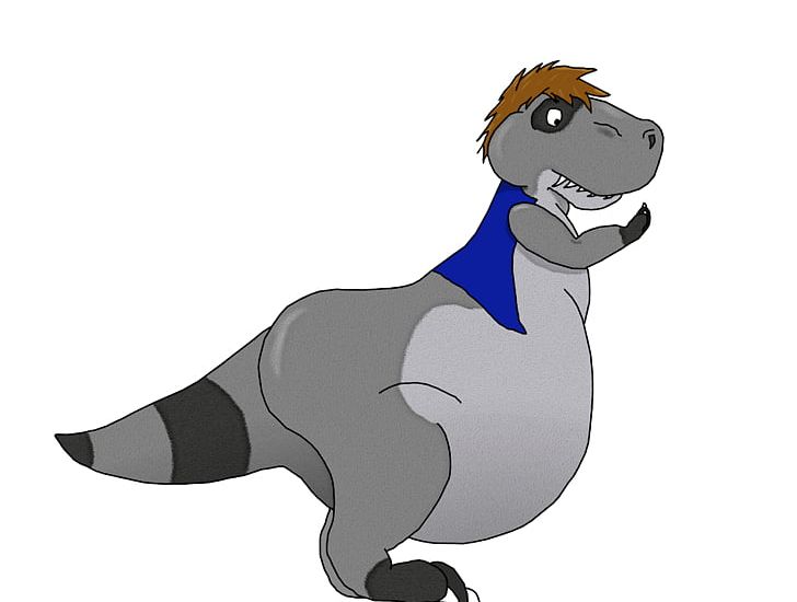 Tyrannosaurus Dinosaur Raccoon Hadrosaurid Drawing PNG, Clipart, Animal, Animals, Animation, Art, Carnivora Free PNG Download