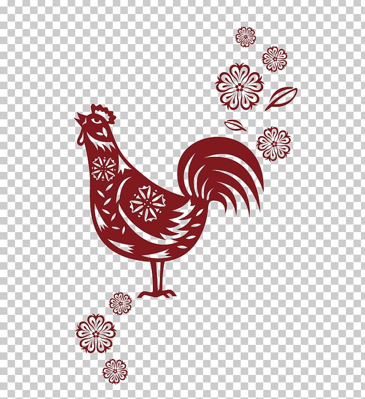 Rooster Chicken Chinese Zodiac Chinese New Year PNG, Clipart, Animals, Art, Beak, Bird, Chicken Free PNG Download