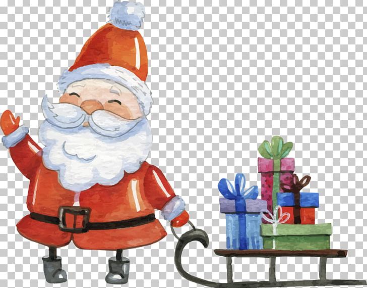 Santa Claus Boxing Day Christmas Card Sled PNG, Clipart, Boxing Day, Christmas, Christmas Card, Christmas Ornament, Christmas Tree Free PNG Download