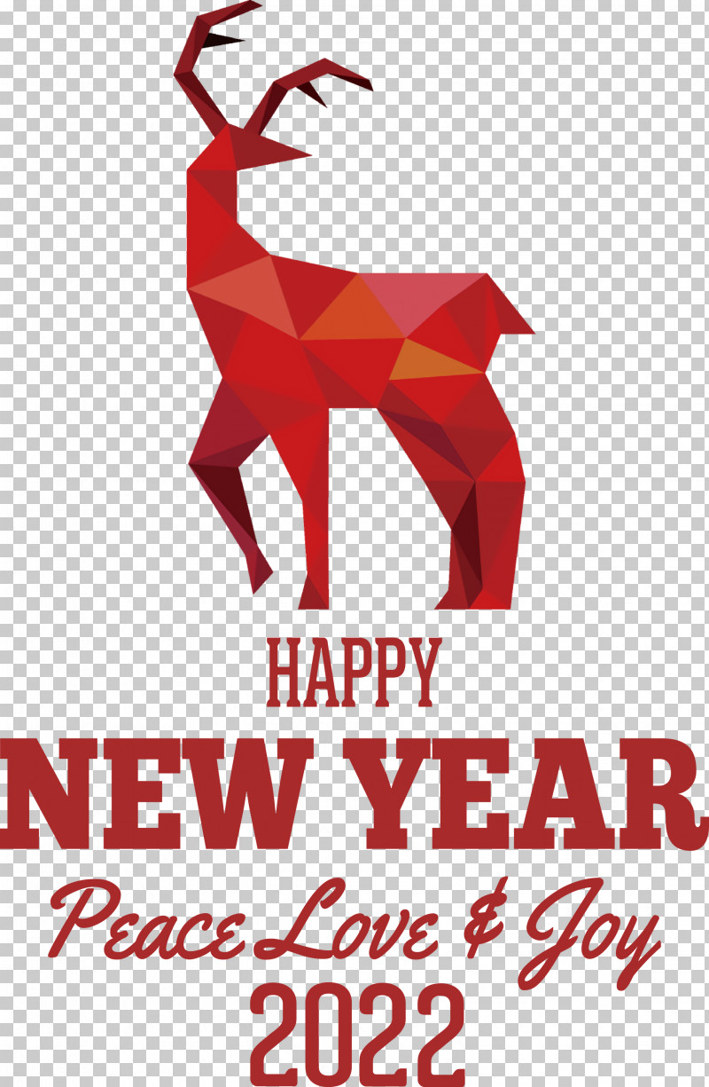 Happy New Year 2022 2022 New Year PNG, Clipart, Deer, Line, Logo, Reindeer, Theatre Free PNG Download