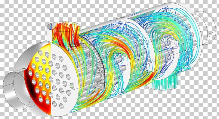 Heat Transfer Shell And Tube Heat Exchanger Simulation PNG, Clipart, Computational Fluid Dynamics, Computer Simulation, Comsol Multiphysics, Condenser, Convection Free PNG Download