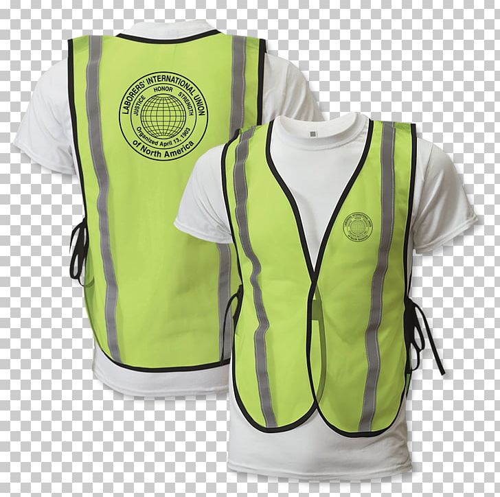 Gilets T-shirt Shoulder Sleeve PNG, Clipart, Gilets, Green, Jacket, Outerwear, Safety Vest Free PNG Download
