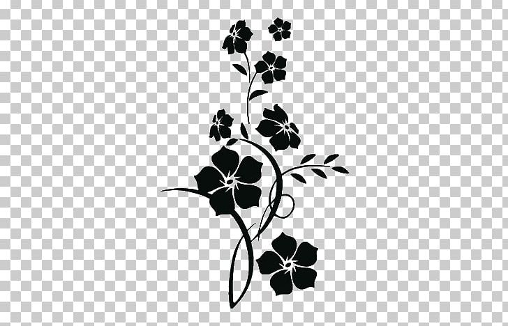 Wall Decal Floral Design Flower Sticker PNG, Clipart, Black, Black And White, Branch, Common Daisy, Computer Wallpaper Free PNG Download