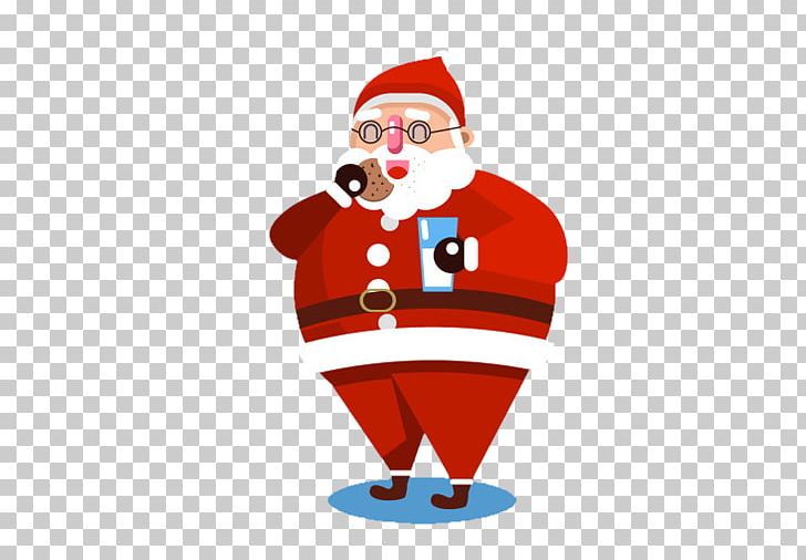 Santa Claus Christmas Ornament Illustration PNG, Clipart, Biscuit, Cartoon, Christmas Decoration, Eating, Fictional Character Free PNG Download