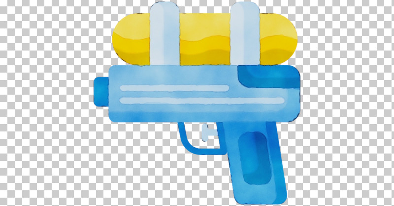 Blue Yellow Plastic Gun PNG, Clipart, Blue, Gun, Paint, Plastic, Watercolor Free PNG Download