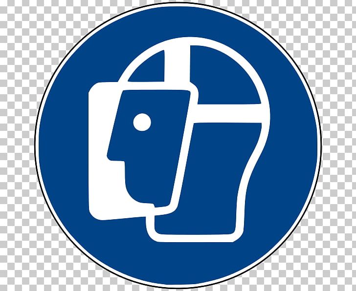 Face Shield Personal Protective Equipment Occupational Safety And Health Sign PNG, Clipart, Area, Art, Blue, Brand, Circle Free PNG Download