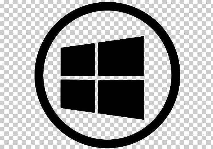 Microsoft Windows 10 Computer Icons PNG, Clipart, Angle, Area, Black, Black And White, Brand Free PNG Download