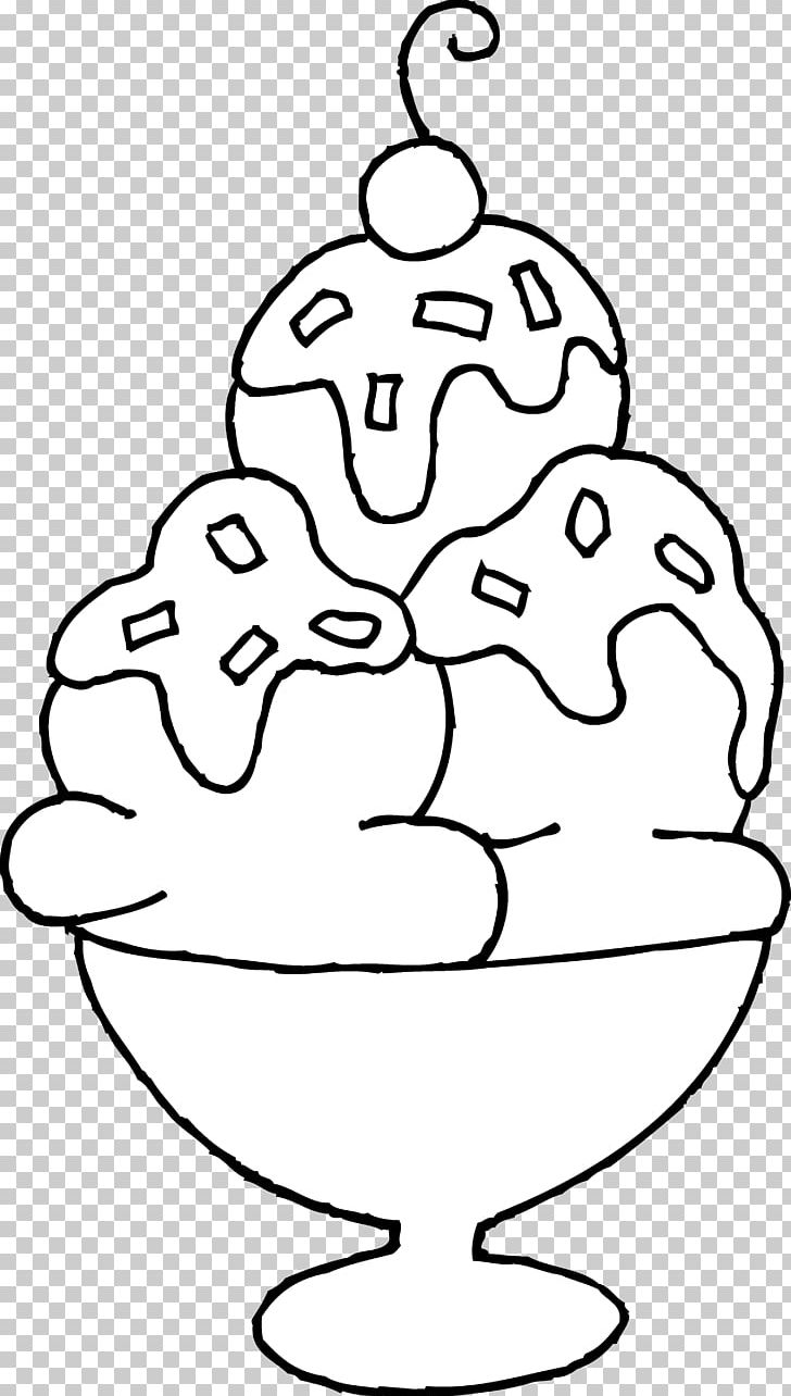 Sundae Ice Cream Cones Fudge PNG, Clipart, Art, Biscuits, Black And White, Bowl, Coloring Book Free PNG Download