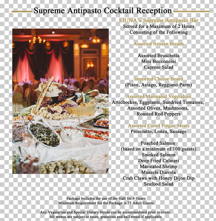 Antipasto Menu Banquet Change.org LIUNA Station PNG, Clipart, Advertising, Antipasto, Banquet, Banquet Hall, Bar Free PNG Download