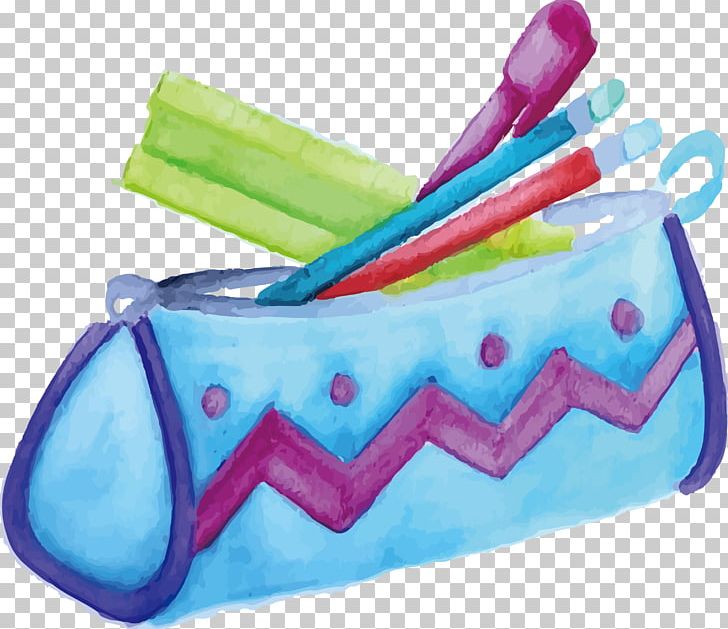 Watercolor Painting Pen & Pencil Cases PNG, Clipart, Artworks, Blue Pencil, Download, Education, Hand Free PNG Download