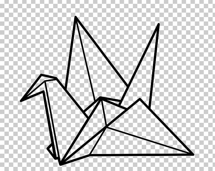 Crane Paper Animals Origami Orizuru PNG, Clipart, Angle, Area, Art, Art Paper, Black Free PNG Download