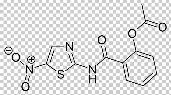 Nitazoxanide Molecule Antiparasitic Giardiasis Blastocystis PNG, Clipart, Angle, Antiviral Drug, Area, Black And White, Blastocystis Free PNG Download