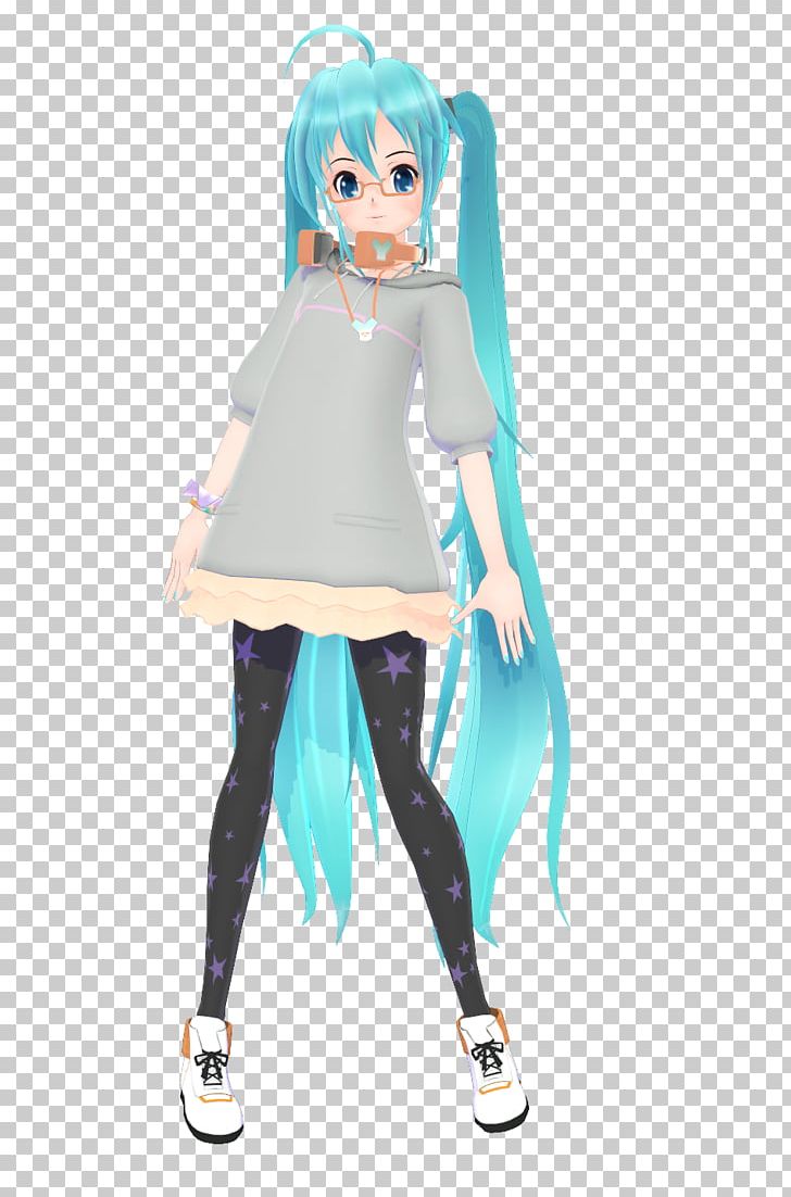 MikuMikuDance Hatsune Miku Turquoise Teal Clothing PNG, Clipart, Anime, Blue, Character, Clothing, Costume Free PNG Download