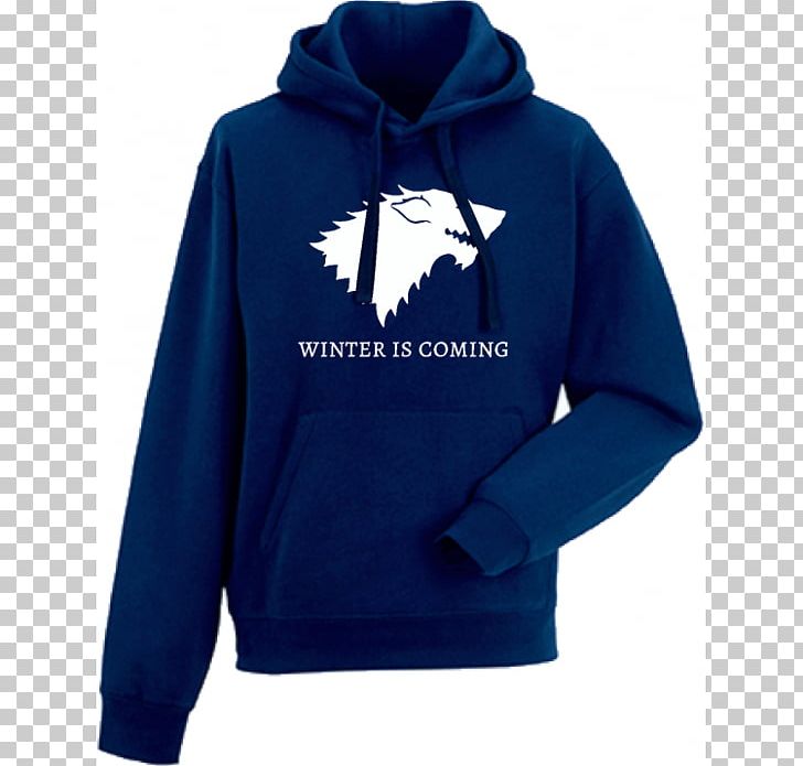 Hoodie Winter Is Coming T-shirt Bluza House Stark PNG, Clipart, Blue, Bluza, Brand, Cotton, Electric Blue Free PNG Download