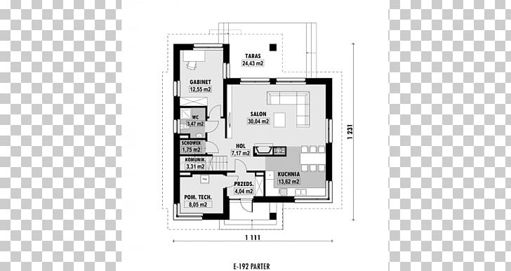 Floor Plan House Powierzchnia Zabudowy Gable Roof PNG, Clipart, Angle, Area, Attic, Black And White, Building Free PNG Download