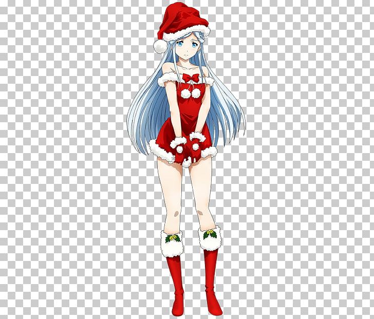Joyful anime manga girl as Santa Claus in a jump Stock Vector | Adobe Stock