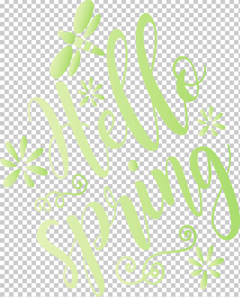Text Green Font Plant PNG, Clipart, Green, Hello Spring, Paint, Plant, Spring Free PNG Download