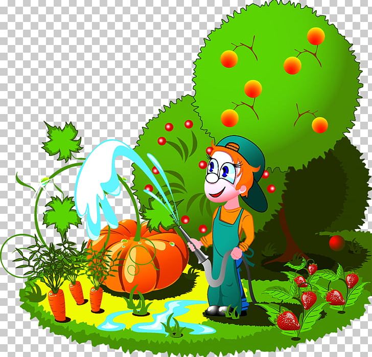 Cartoon Farm Orchard Illustration PNG, Clipart, Apple Fruit, Art, Crop, Farmer, Fictional Character Free PNG Download