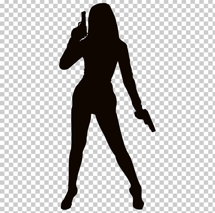 Firearm Woman Weapon Silhouette PNG, Clipart, Animals, Arm, Black, Black And White, Clip Free PNG Download