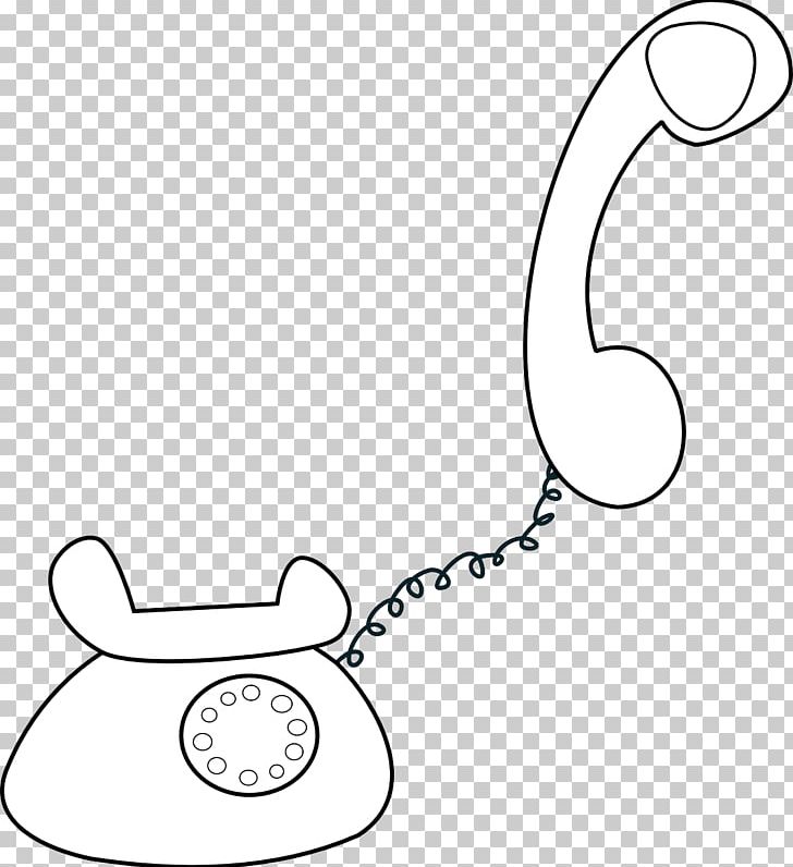 cartoon telephone black and white