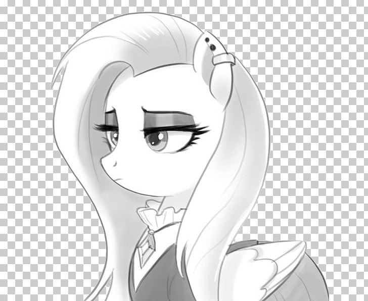 Fluttershy Twilight Sparkle My Little Pony: Friendship Is Magic Fan Art PNG, Clipart, Black And White, Cartoon, Eye, Face, Fictional Character Free PNG Download