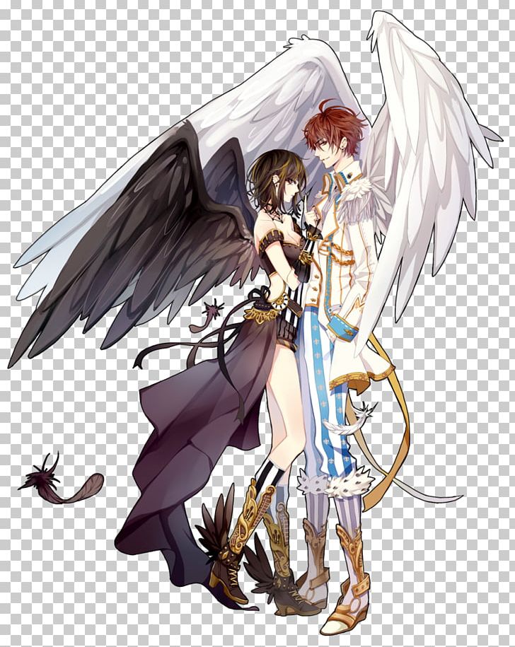 Anime angel and demon couple