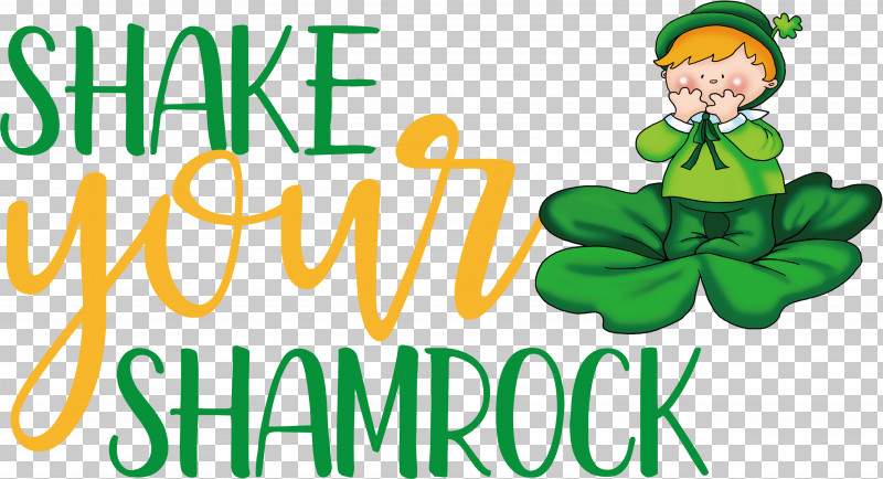 Saint Patrick Patricks Day Shake Your Shamrock PNG, Clipart, Behavior, Character, Flower, Fruit, Green Free PNG Download