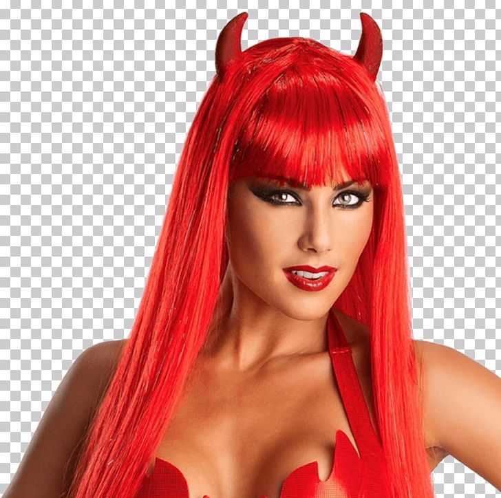Wig Devil Costume Demon Satan PNG, Clipart, Bangs, Brown Hair, Carnival, Clothing, Clothing Accessories Free PNG Download