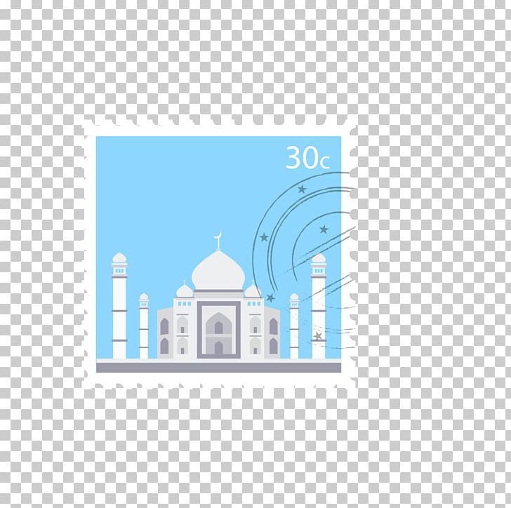 Taj Mahal Postage Stamp PNG, Clipart, Architecture Of India, Area, Blue, Brand, Building Free PNG Download