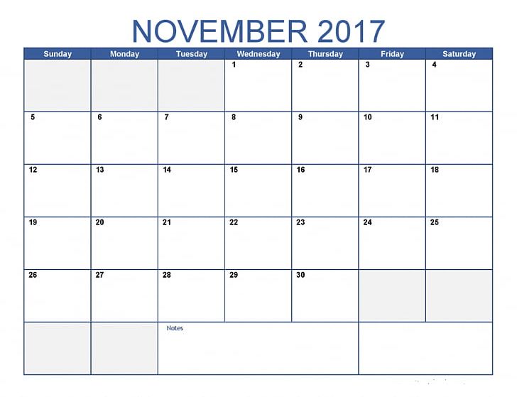 Calendar November Template Portable Document Format Microsoft Excel PNG, Clipart, Angle, Area, Calendar, Form, July Free PNG Download