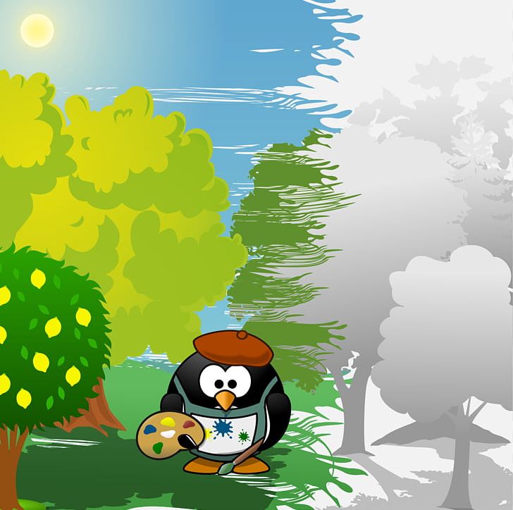 Penguin Paint PNG, Clipart, Beak, Bird, Brush, Cartoon, Color Free PNG Download