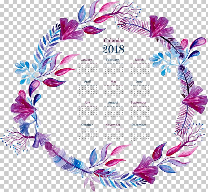 Watercolor Painting PNG, Clipart, 2018 Calendar, 2018 Calendar Template, Astrological Sign, Calendar, Calendar Date Free PNG Download