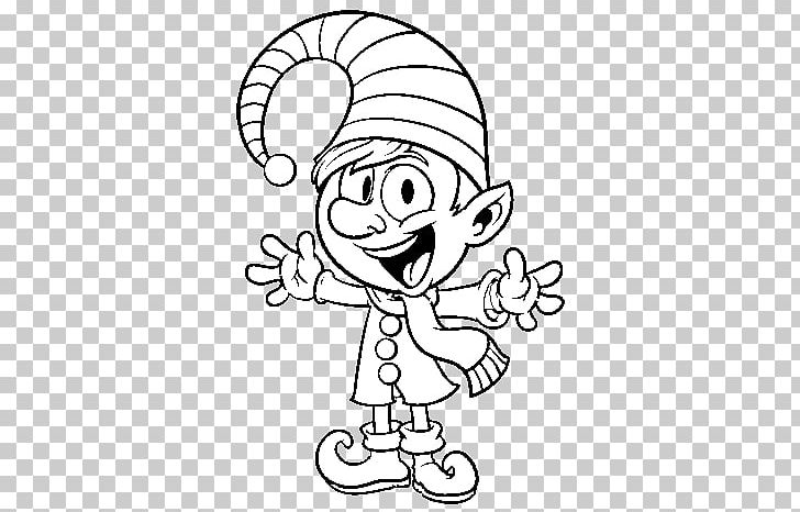Duende Santa Claus Christmas Elf Gnome Drawing PNG, Clipart, Angle, Area, Arm, Art, Black And White Free PNG Download