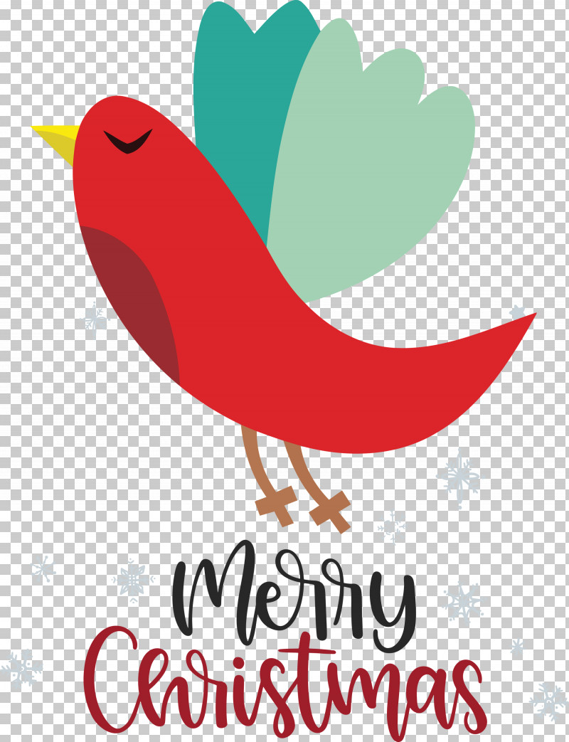 Merry Christmas PNG, Clipart, Beak, Biology, Birds, Leaf, Logo Free PNG Download
