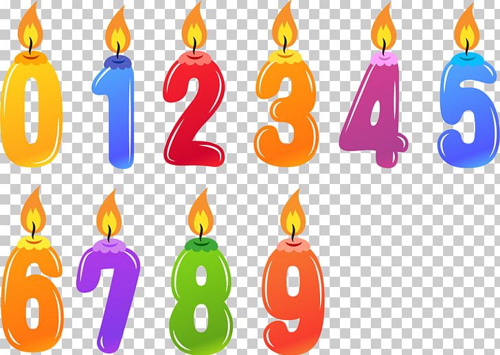 Pixel Birthday Candle Numbers 