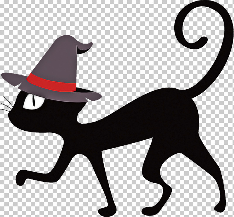 Black Cat Halloween Cat PNG, Clipart, Animal Figure, Black Cat, Cat, Halloween, Hat Free PNG Download