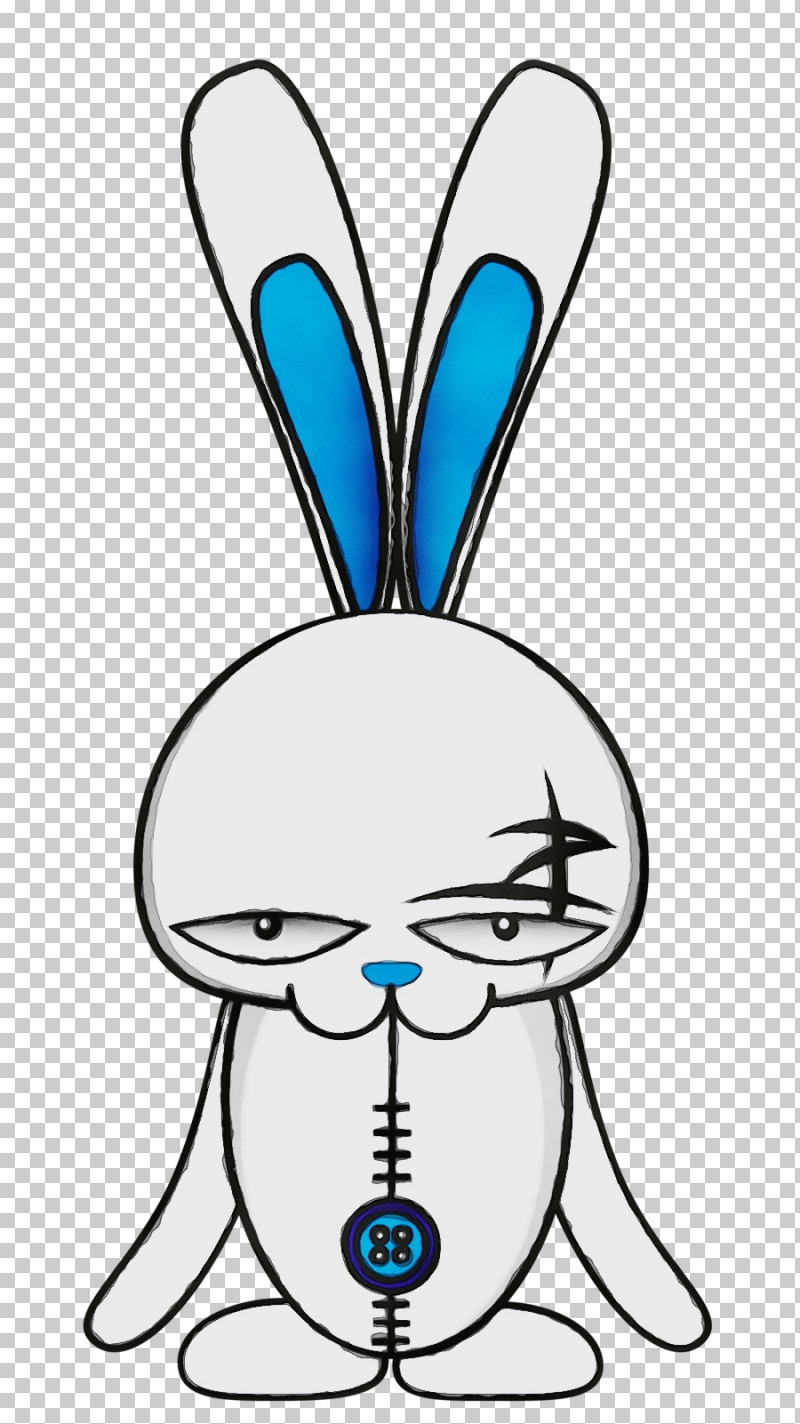 Easter Bunny PNG, Clipart, Animal, Blue, Cartoon, Coloring Book, Drawing Free PNG Download