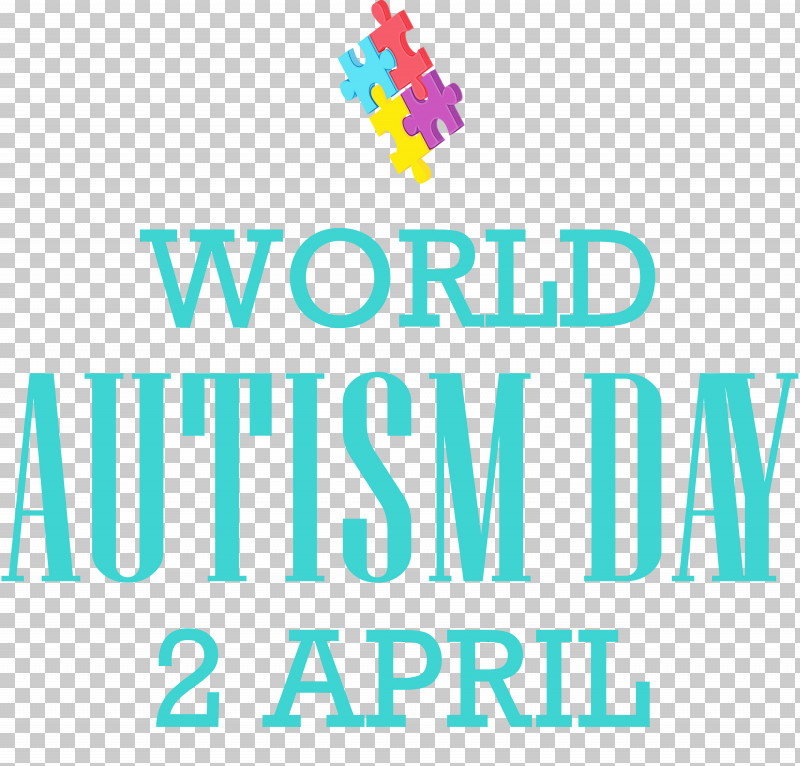 Text Font Logo Turquoise Line PNG, Clipart, Autism Awareness Day, Autism Day, Line, Logo, Paint Free PNG Download